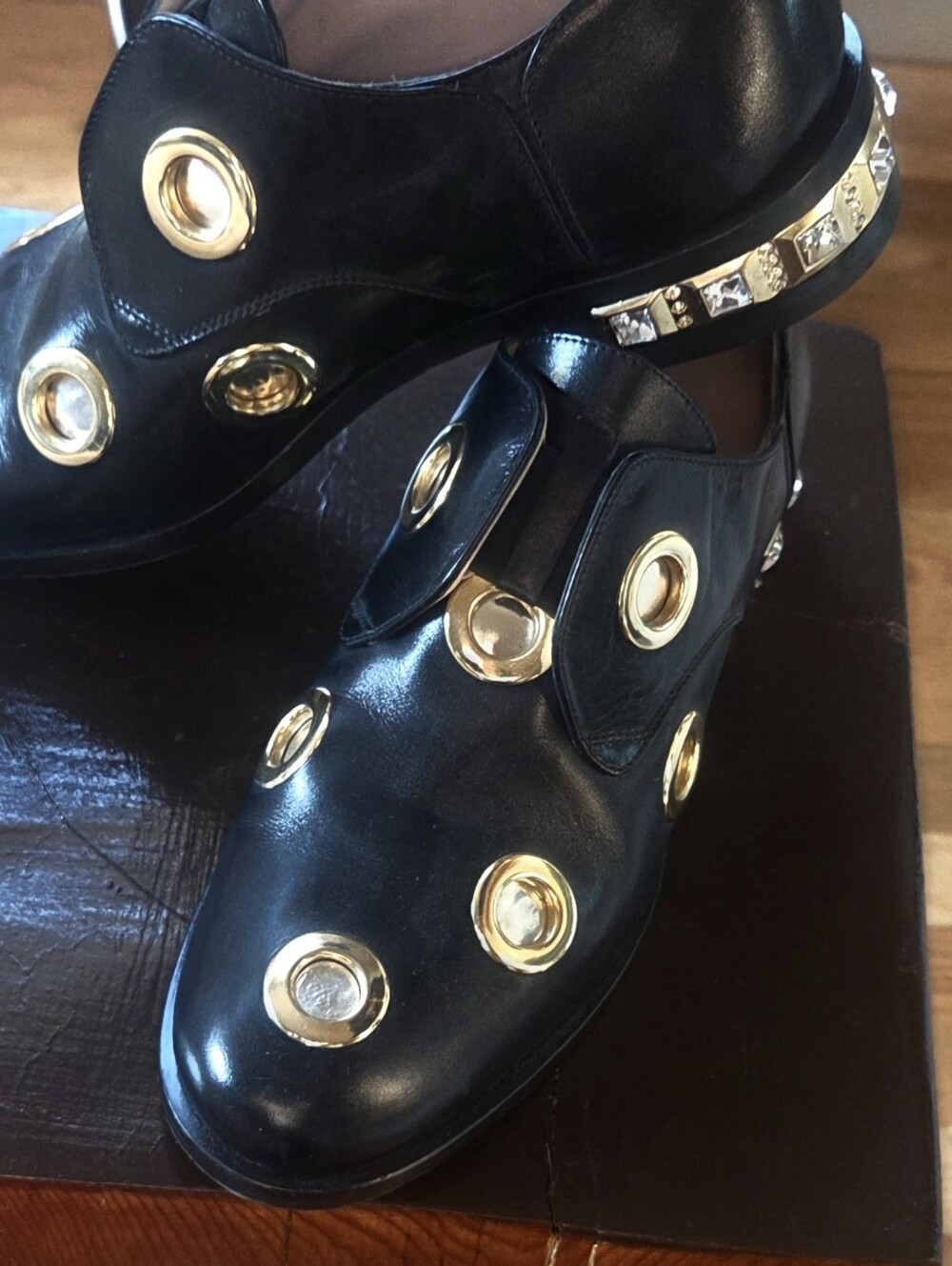 Cavallini Black Gold Loafers